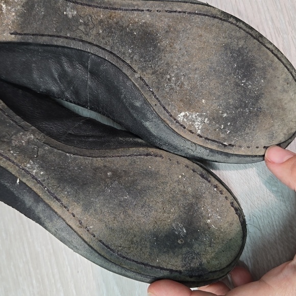 Tory Burch Logo Leather Ballet Flats slip on shoes sz 7M - Picture 15 of 16